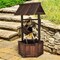 Fir Wood Wishing Well Fountain with UL Electric Pump and Adjustable Flow for Garden